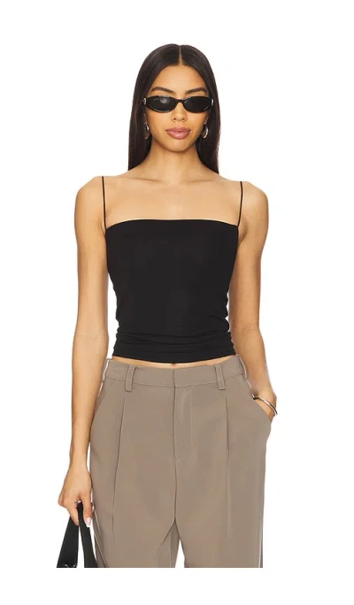 Enza Costa Essential Strappy Tank In Black
