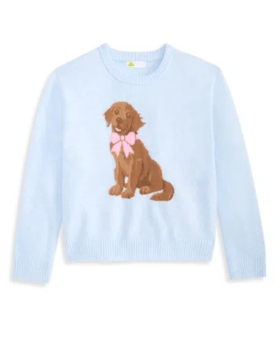 Epic Threads Kids' Girls' Xs-xl Puppy Long-sleeve Crewneck Sweater, Macy's Exclusive In Blue