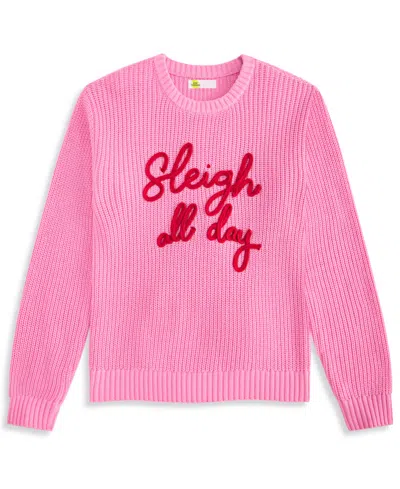 Epic Threads Girls' Xs-xl Sleigh Long-sleeve Crewneck Sweater, Macy's Exclusive In Pink