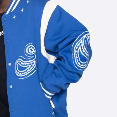 Eptm Paisley Varsity Jacket In Blue