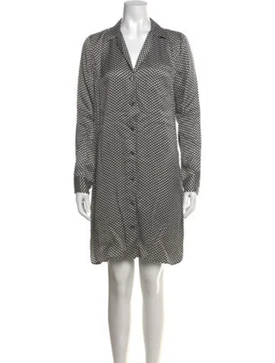 Pre-owned Equipment Silk Knee-length Dress In Black