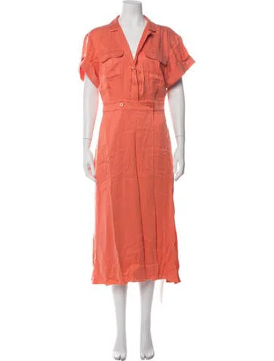 Pre-owned Equipment Silk Midi Length Dress In Pink