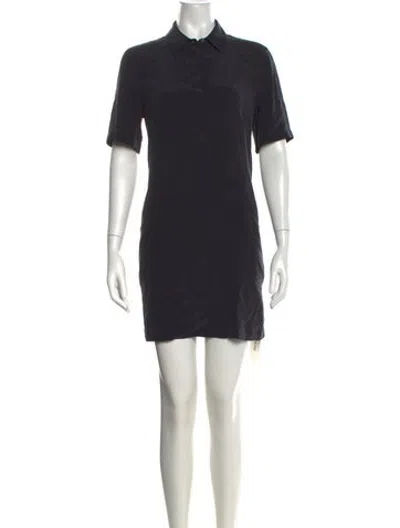 Pre-owned Equipment Silk Mini Dress In Black