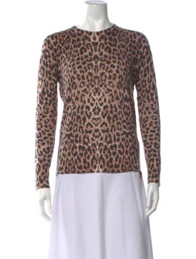 Pre-owned Equipment Wool Animal Print Sweater In Black