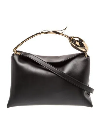 Pre-owned Erdem Leather Top Handle Bag In Black