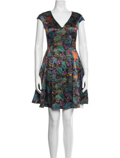 Pre-owned Erdem Silk Mini Dress In Blue