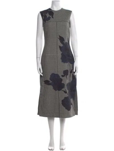 Pre-owned Erdem Virgin Wool Midi Length Dress In White