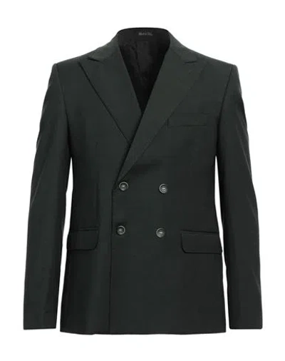 Eredi Del Duca Man Blazer Green Size 42 Polyester, Wool, Elastane