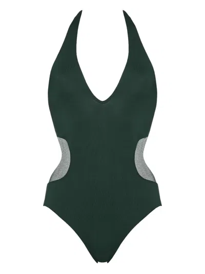 Eres Artifices V-neckline One-piece Swimsuit In Green