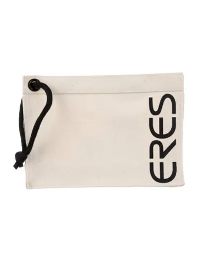 Pre-owned Eres Canvas Cosmetic Bag In Neutrals