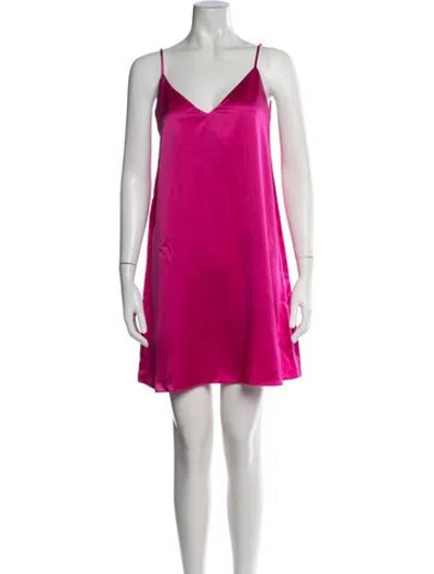 Pre-owned Eres Silk Mini Dress In Pink
