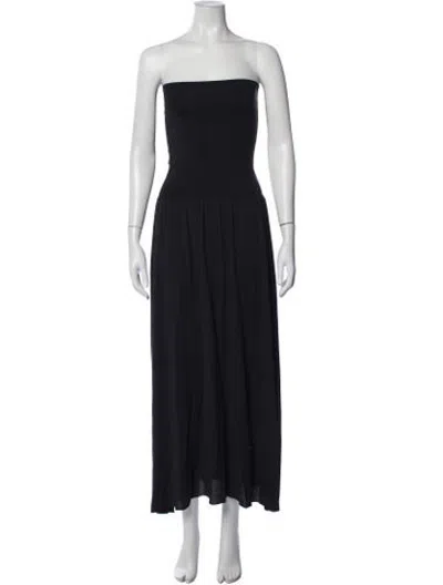 Pre-owned Eres Strapless Long Dress In Blue