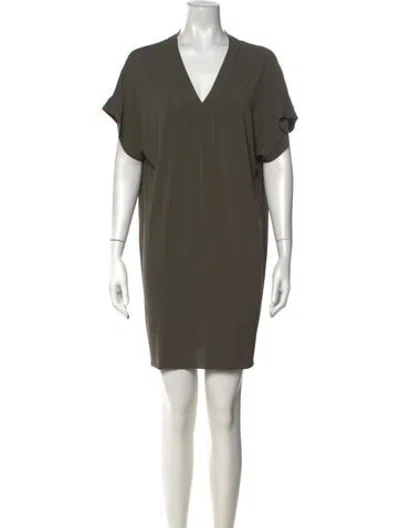 Pre-owned Eres V-neck Mini Dress In Green