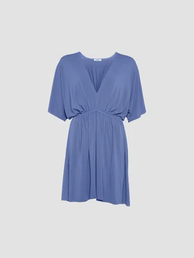 Eres Women's Naïa Plunging V-neck Jersey Minidress In Purple