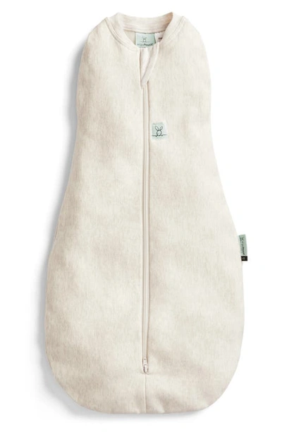 Ergopouch 1.0 Tog Organic Cotton Cocoon Swaddle Sack In Oatmeal Marle