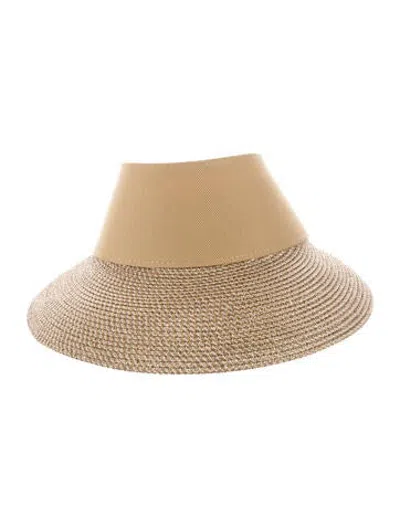 Pre-owned Eric Javits Metallic Sun Visor In Metallic/neutrals