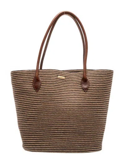 Pre-owned Eric Javits Straw Tote In Neutrals