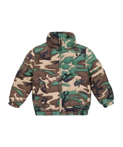 Erl Cotton Down Jacket In Brown
