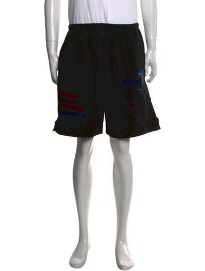 Pre-owned Erl Graphic Print Shorts In Black