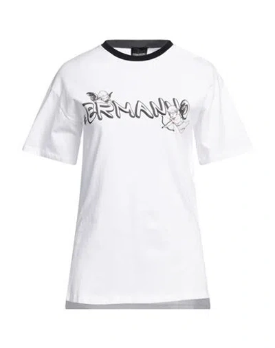 Ermanno Di Ermanno Scervino Woman T-shirt White Size 6 Cotton