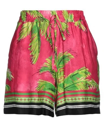 Ermanno Firenze Woman Shorts & Bermuda Shorts Fuchsia Size 4 Viscose In Pink