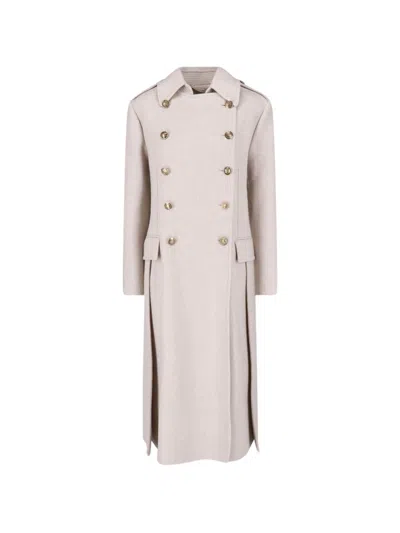 Ermanno Scervino Beige Outerwear Coat In Neutral