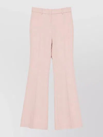 Ermanno Scervino Virgin Wool Flared Trousers In Pink