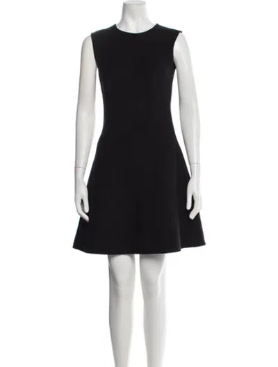 Pre-owned Ermanno Scervino Virgin Wool Mini Dress In Black