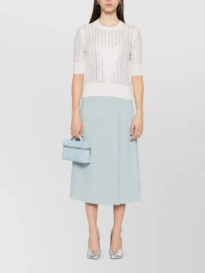 Ermanno Scervino Viscose Acetate A-line Skirt In Blue