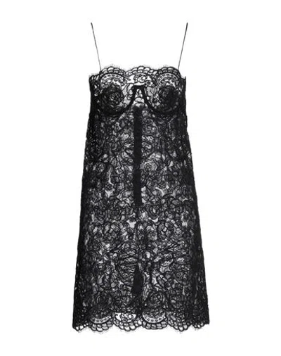 Ermanno Scervino Woman Mini Dress Black Size 6 Polyester, Cotton, Polyamide, Silk, Viscose