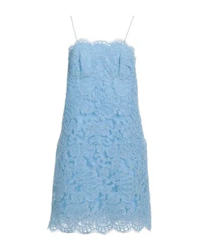Ermanno Scervino Woman Mini Dress Light Blue Size 8 Polyester, Cotton, Polyamide, Silk, Viscose