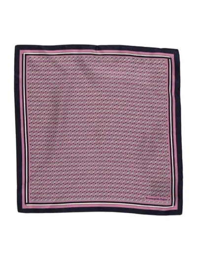Pre-owned Ermenegildo Zegna Silk Patterned Scarf In Purple