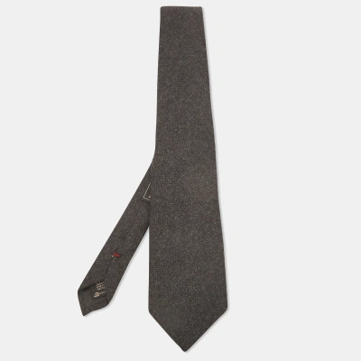 Pre-owned Ermenegildo Zegna Vintage Grey Cashmere Tie