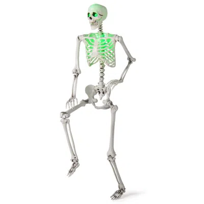 Eruule 5.5 Ft Halloween Skeleton Life-size Posable For Indoor Outdoor Decoration