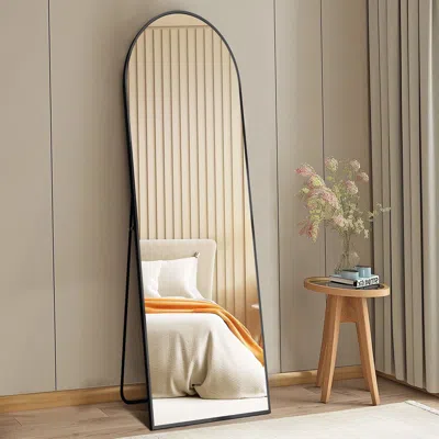 Eruule 59"x16" High-quality Arched Full Length Mirror, Aluminum Alloy Frame Ensures Stability, Standing Des