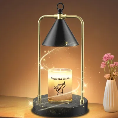 Eruule Candle Warmer Lamp With Timer-dimmable Wax Warmer For Scented Wax Jar Candles, Electric Black Candle