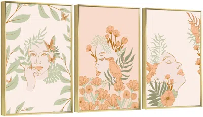 Eruule Framed Canvas Wall Artoil Paintings Impressionism Aesthetic Prints Canvas Paintings For Living Room 
