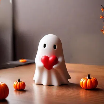 Eruule Halloween Ghost Figurine - Spooky Resin Ghost Statue, Funny Cute Ghost Ornaments For Halloween Decor
