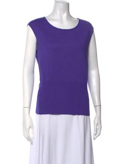 Pre-owned Escada Crew Neck Sweater In Purple