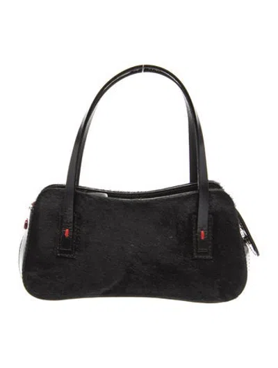 Pre-owned Escada Leather Top Handle Bag In Black