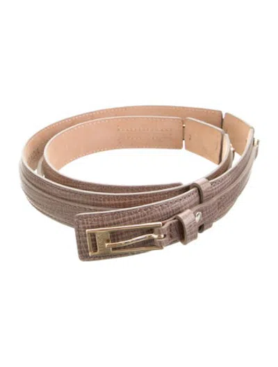 Pre-owned Escada Leather Waist Belt In Neutrals
