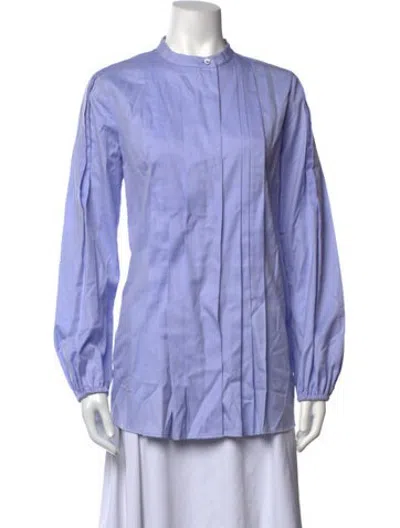 Pre-owned Escada Long Sleeve Blouse In Blue