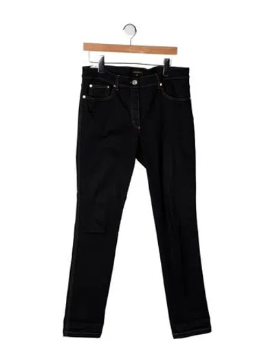Pre-owned Escada Mid-rise Straight Leg Jeans In Black