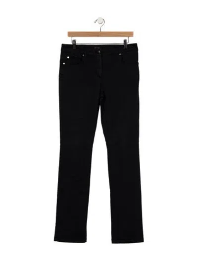 Pre-owned Escada Mid-rise Straight Leg Jeans In Black