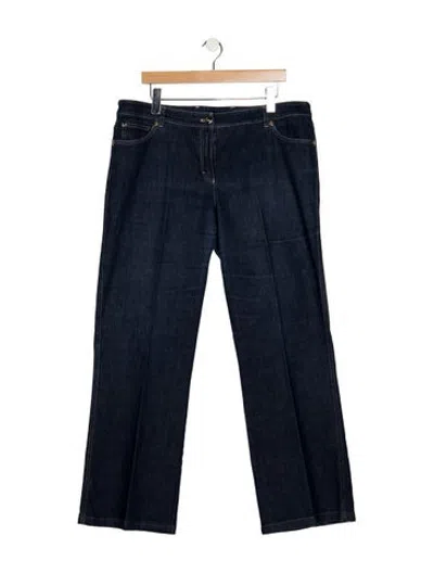 Pre-owned Escada Mid-rise Straight Leg Jeans In Blue