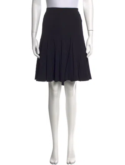 Pre-owned Escada Pleated Accents Mini Skirt In Black