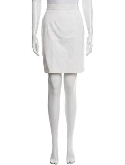 Pre-owned Escada Raw-edge Trim Mini Skirt In Neutrals