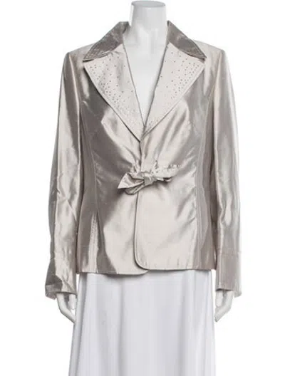 Pre-owned Escada Silk Blazer In Grey