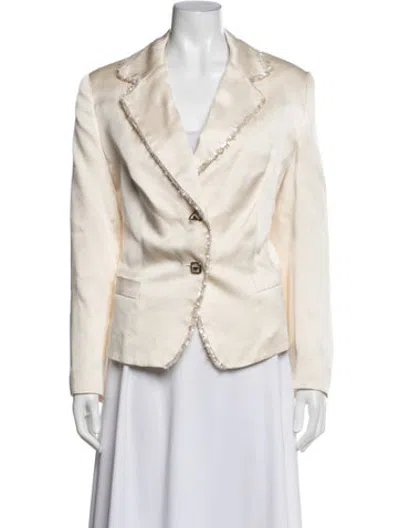 Pre-owned Escada Silk Blazer In Neutrals