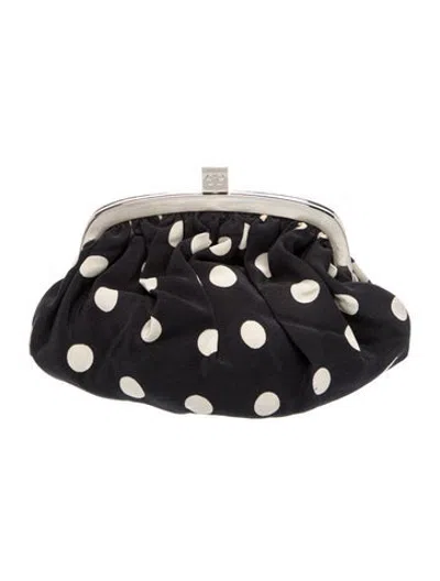 Pre-owned Escada Silk Evening Bag Vintage In Black